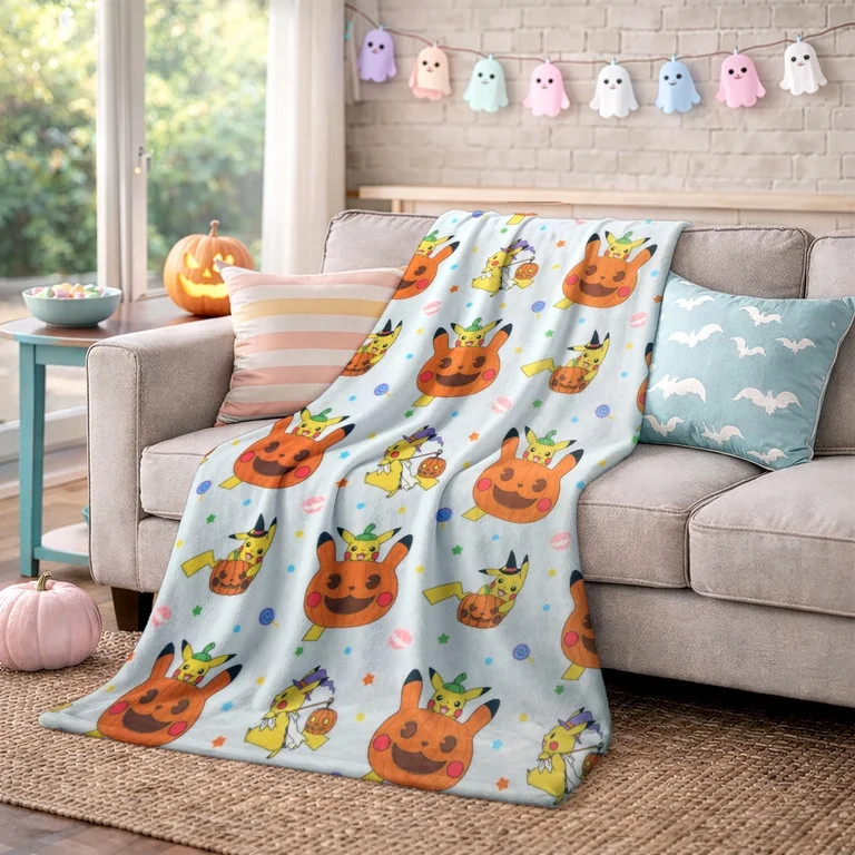 Pokemon Summerween Silky Soft Plush Oversized Throw Blanket, 50 x 70 | Walmart (US)
