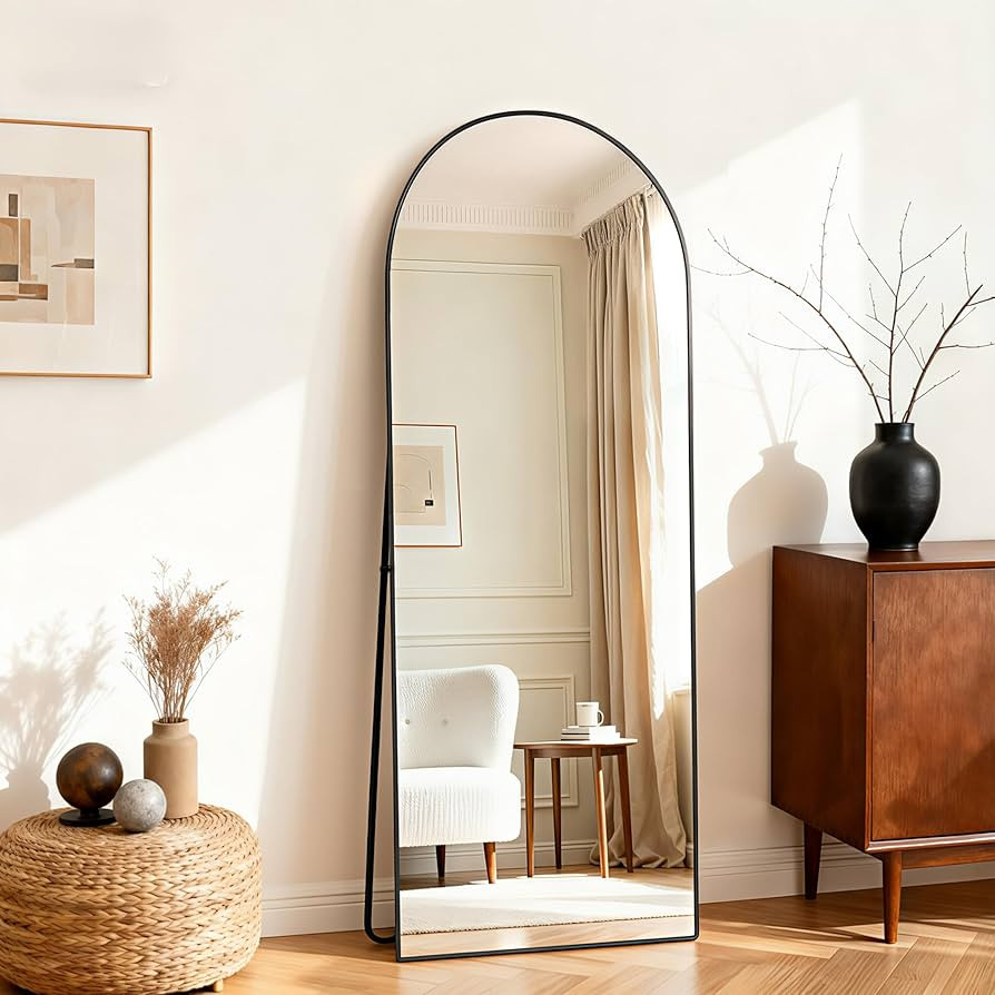 BEAUTYPEAK 71"x26" Full Length Mirror, Arch Full Body Floor Mirror, Wall Mirrors Hanging or Leani... | Amazon (US)