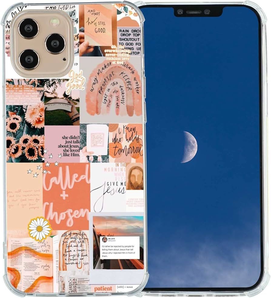 Aesthetic Phone Case for iPhone 12/12 Pro,Christian Positivity Motivational Aesthetic Collage Pho... | Amazon (US)