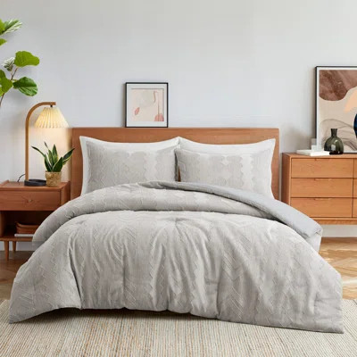 Clipped Tufted Embroidery All Season Comforter Set | Wayfair North America