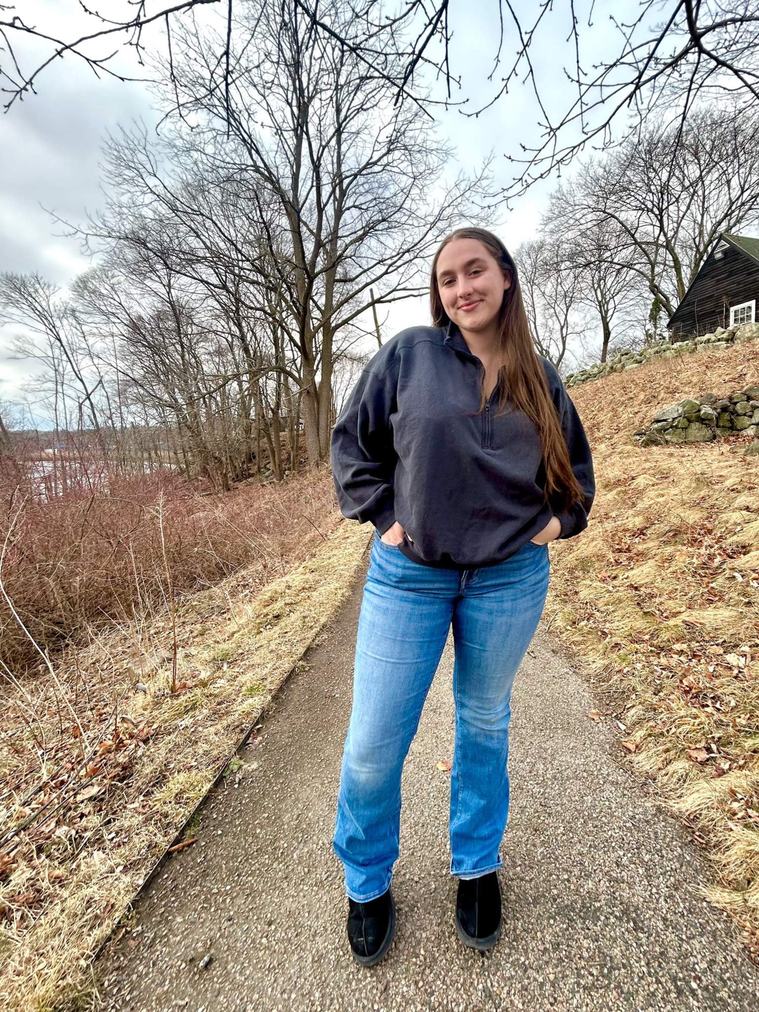 casual comfortable thing :) 
wearing size XL in the top & jeans in size 12 long 
jeans are one sale for $38 today !! 

#LTKmidsize #LTKfindsunder50 #LTKSpringSale