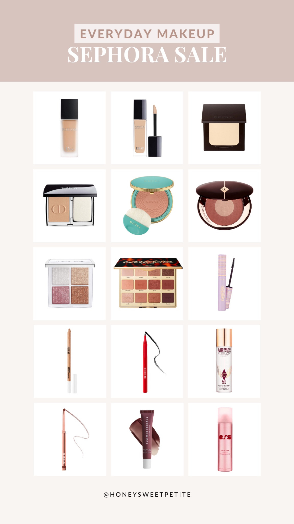 The Sephora sale starts today!!  
My everyday makeup!!!

Beauty 
Foundation 
 Bronzer 
Concealer 
Highlighter 
Dior 
Sephora sale 

Honey sweet petite 
Honeysweetpetite 

#LTKSaleAlert #LTKBeauty #LTKStyleTip
