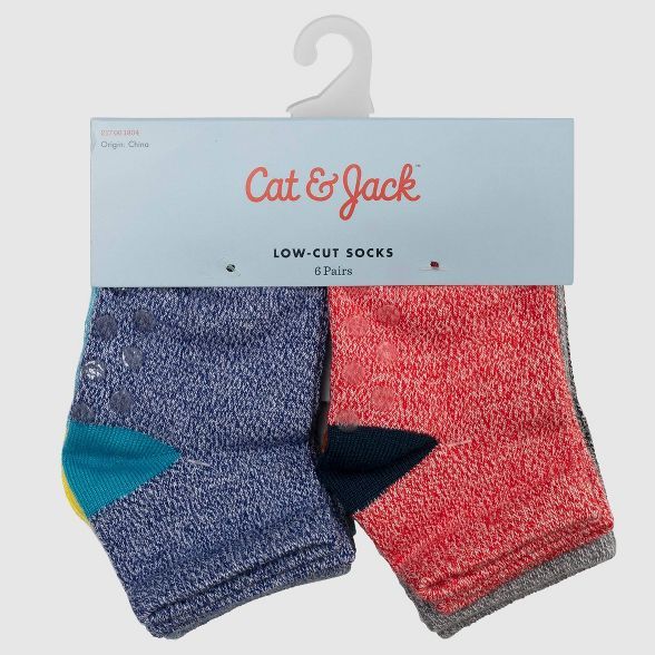 Toddler Boys' 6pk So-Soft Low Cut Socks - Cat & Jack™ Navy | Target