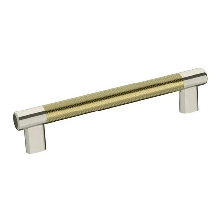 Amerock Esquire 6-5/16 in (160 mm) Center-to-Center Polished Nickel/Golden Champagne Cabinet Pull | Walmart (US)