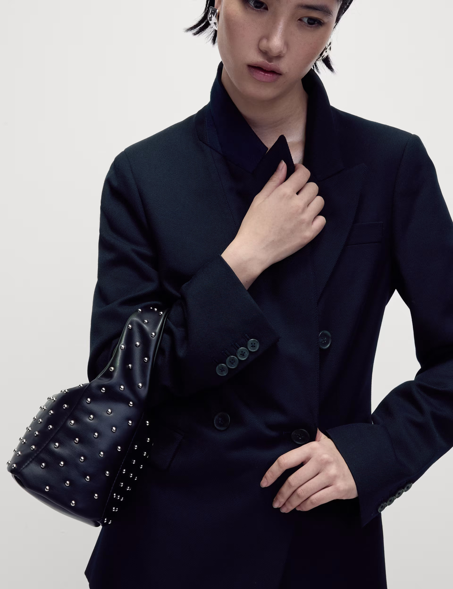 Wool Blend Tailored Double Breasted Blazer | Marks & Spencer (UK)