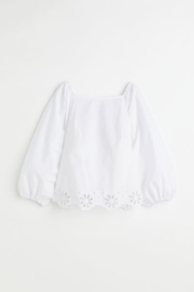 Blouse with Eyelet Embroidery | H&M (US + CA)