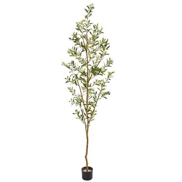 77" Artificial Olive Tree in Planter | Wayfair North America