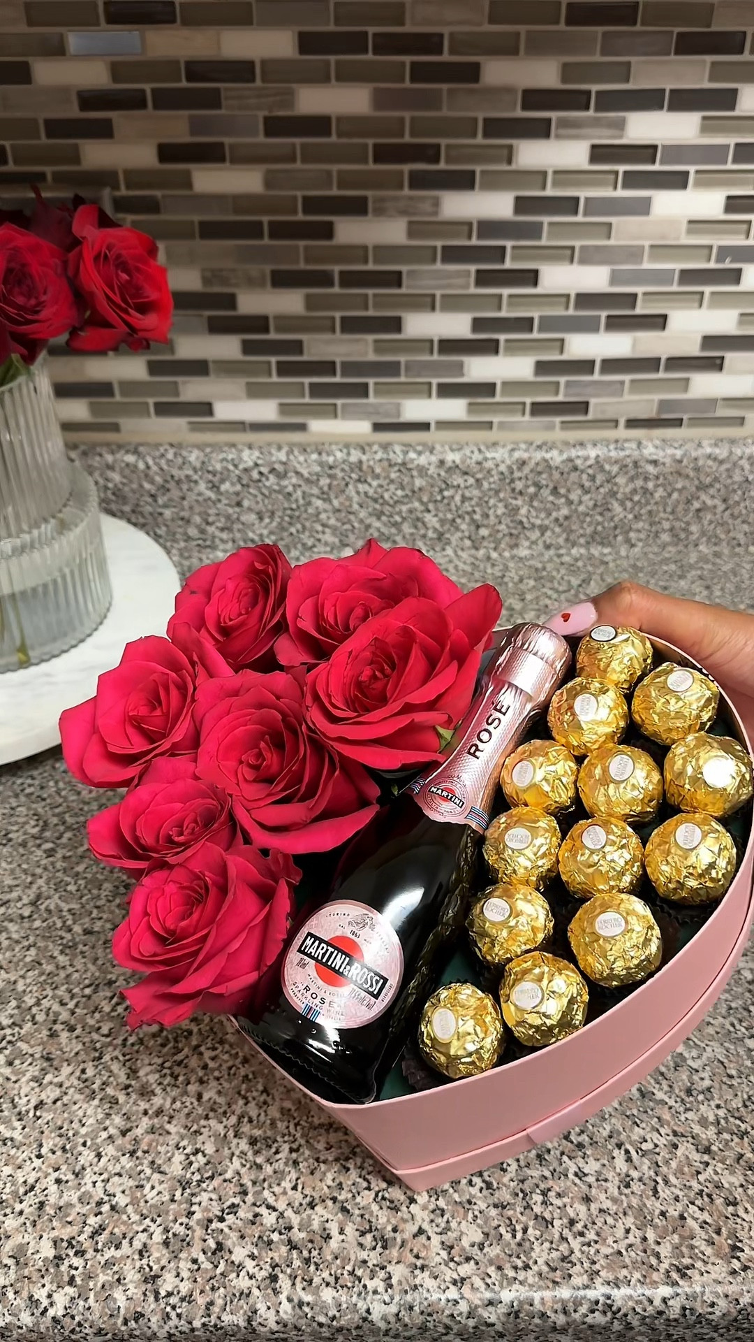 Let’s make this cute heart shaped box! ❤️💝

Things you’ll need:

Heart shaped box (Linked in bio; LTK)
Wet foam (Soak half of it in water)
A dozen roses
Ferror Rocher
Plastic/Cling wrap (Do not miss this step!! The box will get soaked; wrap the whole wet part of the block with plastic wrap.) I didn’t have any so I cut a ziploc bag (don’t do this 🤣) 
Mini champagne .. or not 

#LTKitbag #LTKGiftGuide #LTKMostLoved