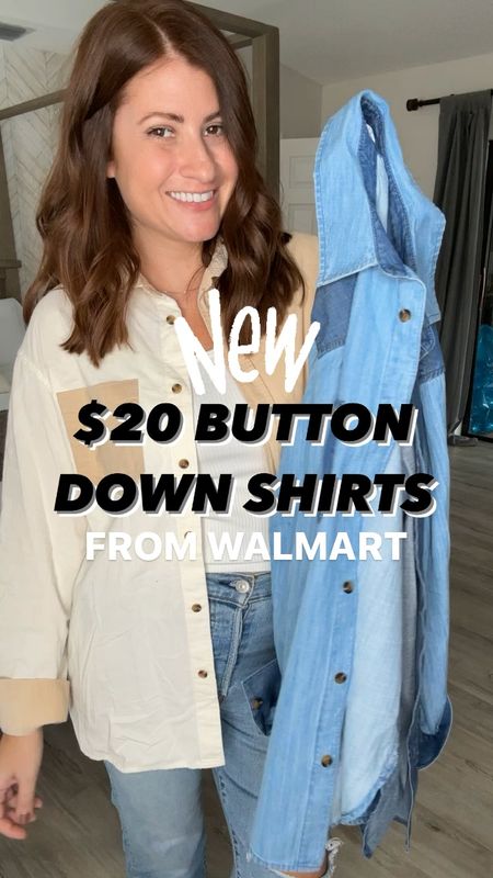 New at Walmart! Loving these color block button down shirts! Great to be worn open, buttoned up, with jeans or leggings! And love the price, $20🙌🏼 

✨ Follow me for more affordable fashion finds from Walmart!✨

Wearing a medium in both! 

#LTKfindsunder100 #LTKSeasonal #LTKstyletip