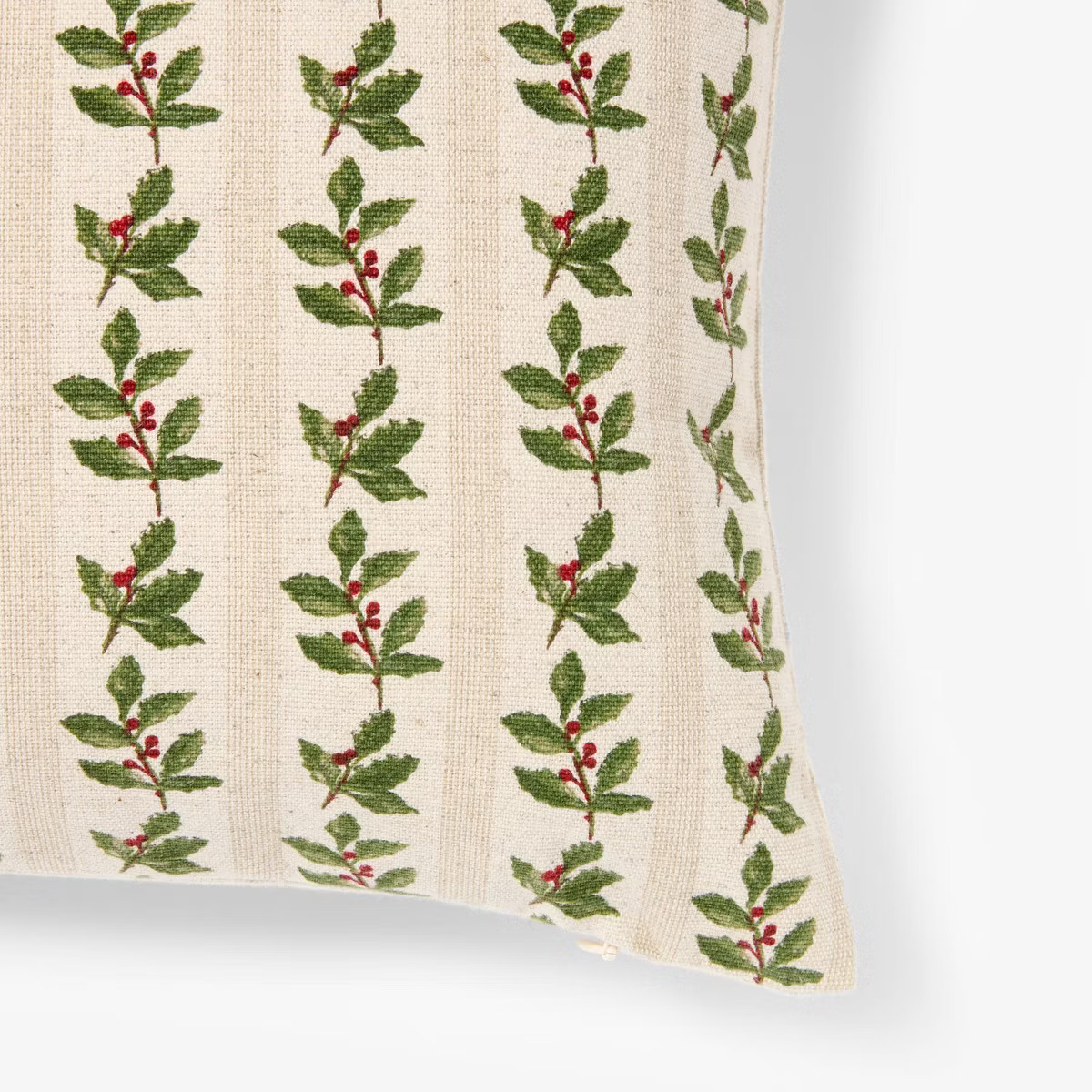 Holly Striped Lumbar Throw Pillow Cream/Green - Threshold™ designed with Studio Mcgee | Target