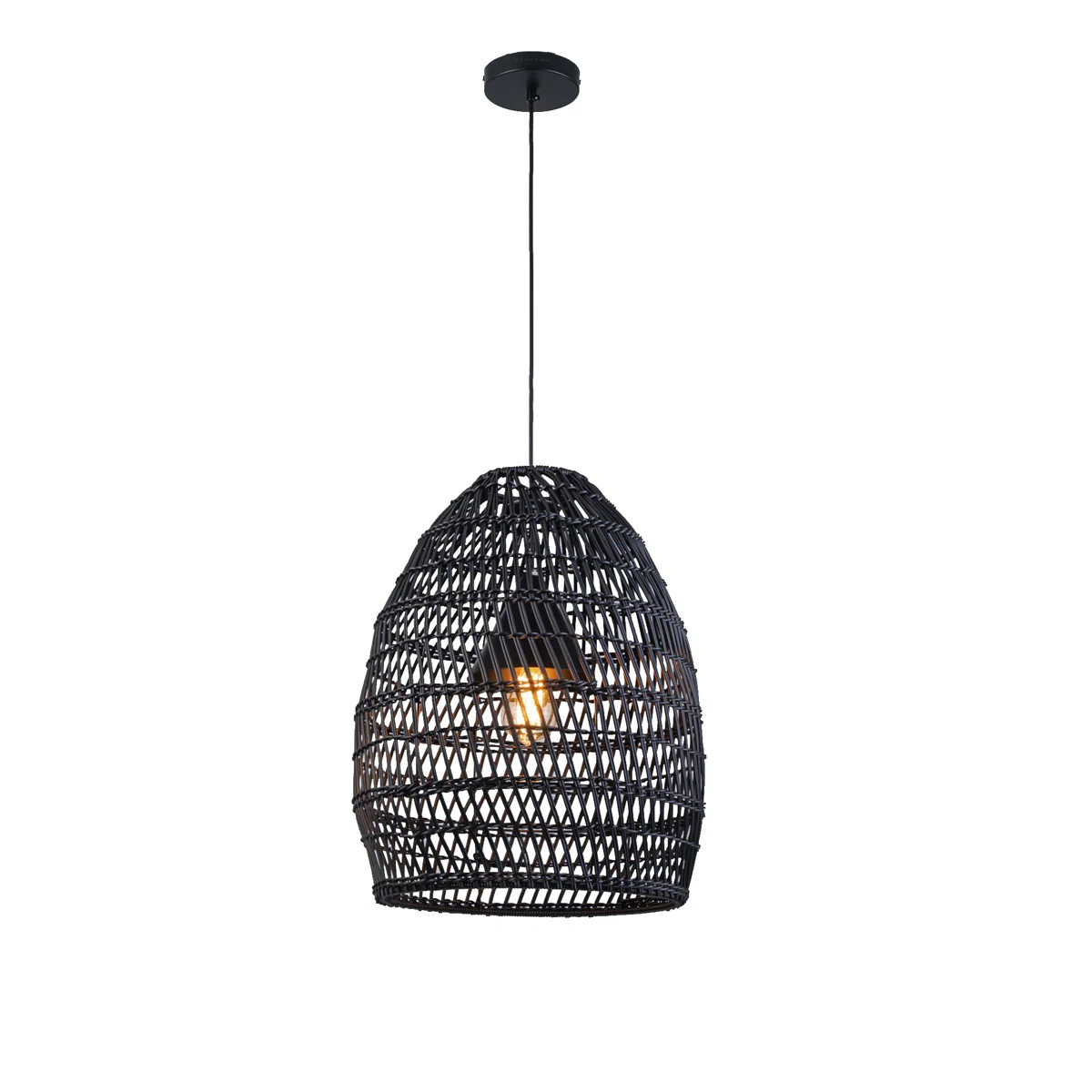 1-Light Outdoor Wicker Rattan Pendant | Wayfair North America