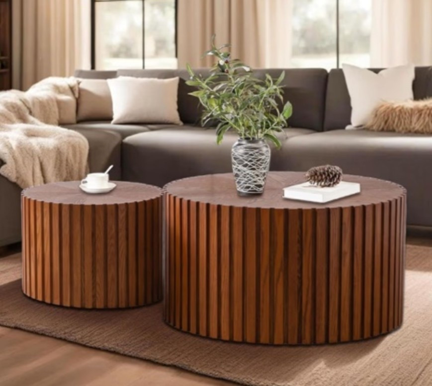 The statement piece your living room needs. 🤎 This nesting coffee table is perfect for modern home decor, neutral living room ideas, cozy home styling, and elevated everyday spaces. The walnut wood tone and fluted wave detail bring that warm, clean, modern look while still feeling timeless and easy to style.

Grab yours now for an instant living room refresh. ✨

#LTKSeasonal #LTKOver40 #LTKHome