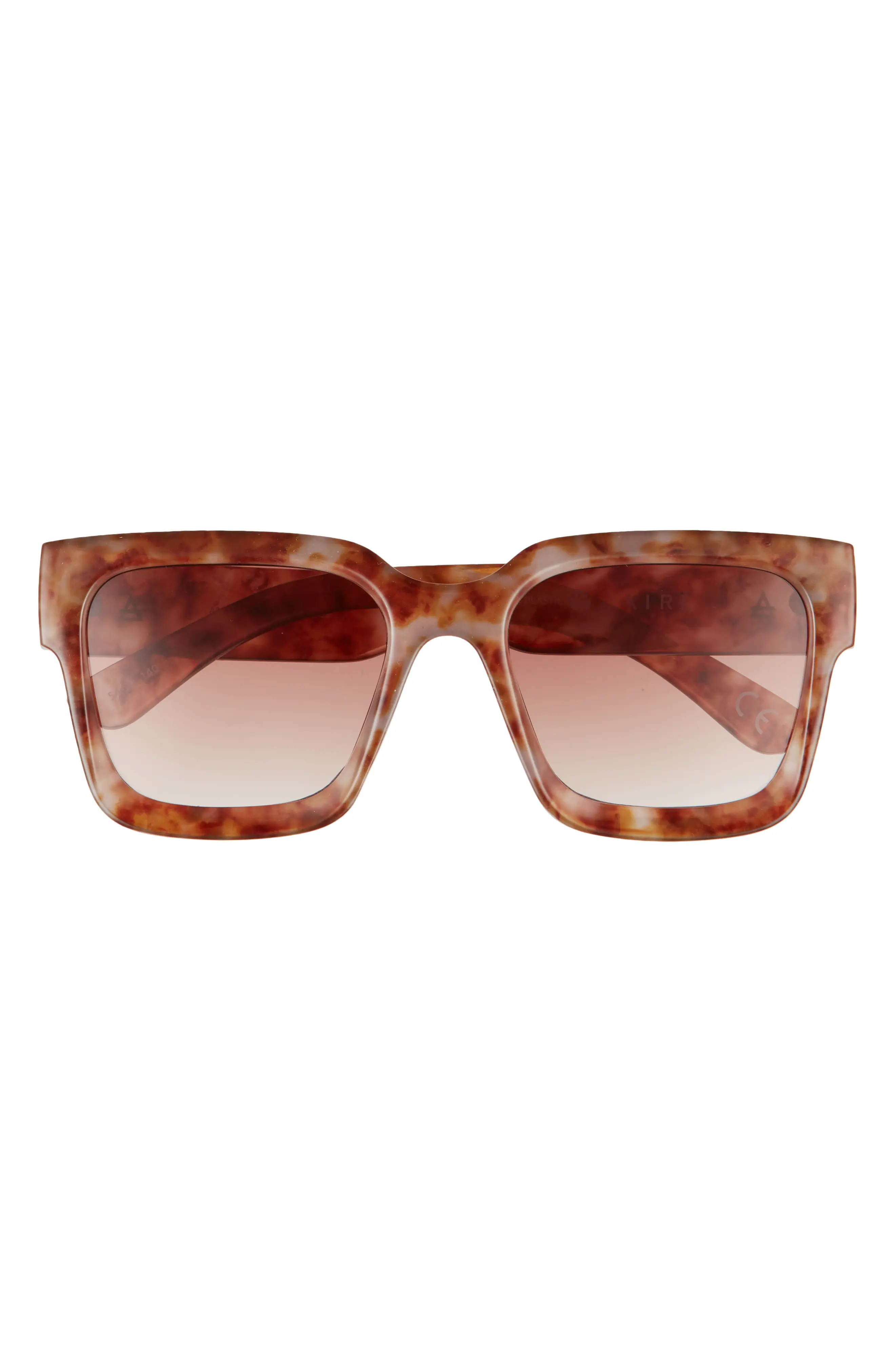 AIRE Andromeda 54mm Square Sunglasses in Rose Quartz /Brown Grad at Nordstrom | Nordstrom