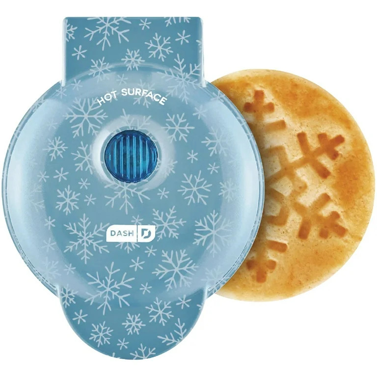 Dash 4 In. Snowflake-Print Mini Waffle Maker DMF001BS | Walmart (US)