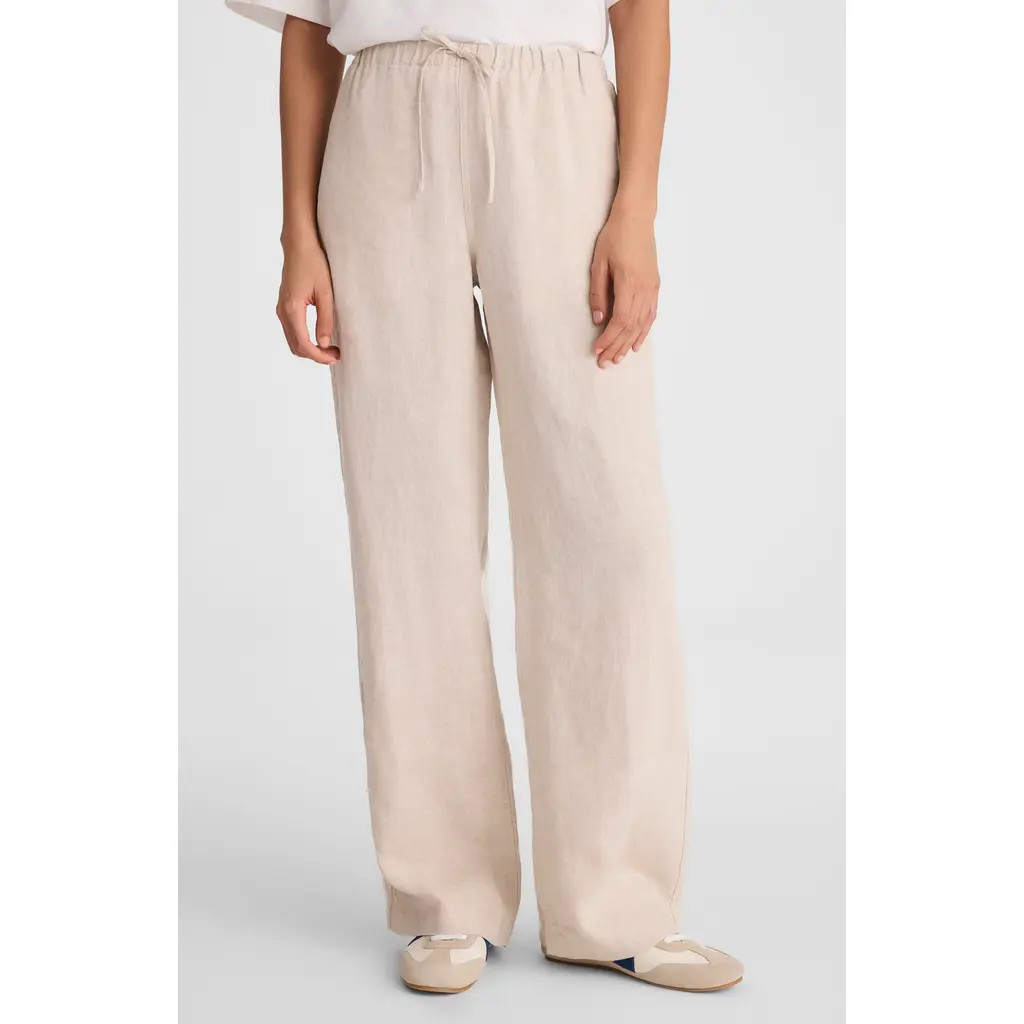 Madewell Pull-On Linen Pants in Oat at Nordstrom, Size Xx-Small | Nordstrom