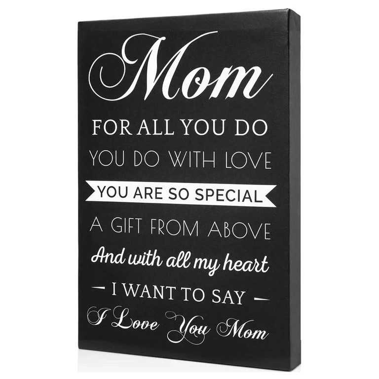 Canvas Wall Art Mom Gift - Hangable Home Decor Gifts For Mom - Unique Gift For Her | Walmart (US)