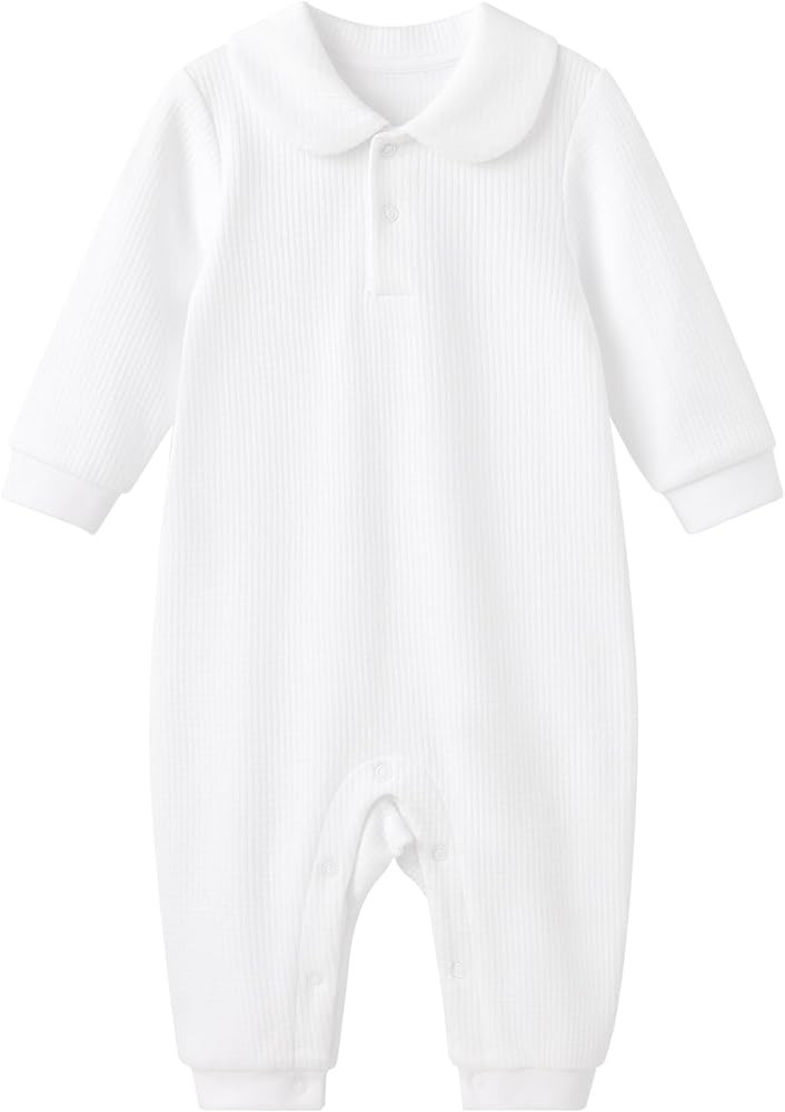 pureborn Unisex Baby Jumpsuit Infant Boys Girls Cotton Spring Fall Romper One-Piece Coverall Bapt... | Amazon (US)