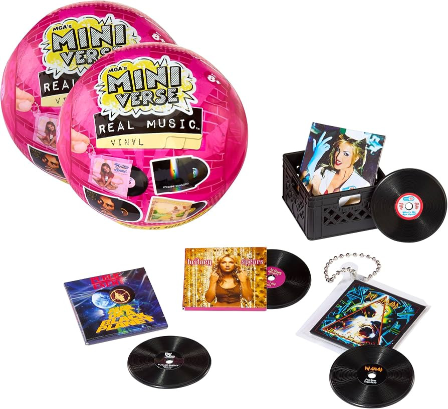 MGA's Miniverse Real Music Vinyl (2 Pack) Mystery Blind Pack, 4 Mini Playable Records per Pack, S... | Amazon (US)