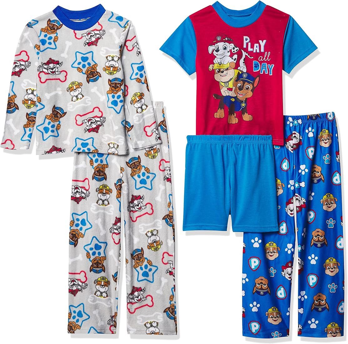 Nickelodeon Boys' Paw Patrol 5-Piece Loose-fit Pajama Set, Soft & Cute for Kids | Amazon (US)