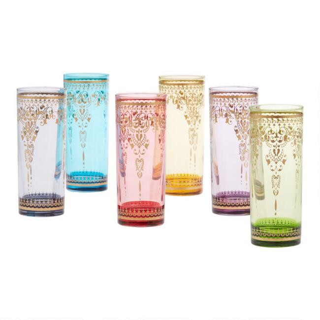 Moroccan Highball Glasses Set of 6 | World Market