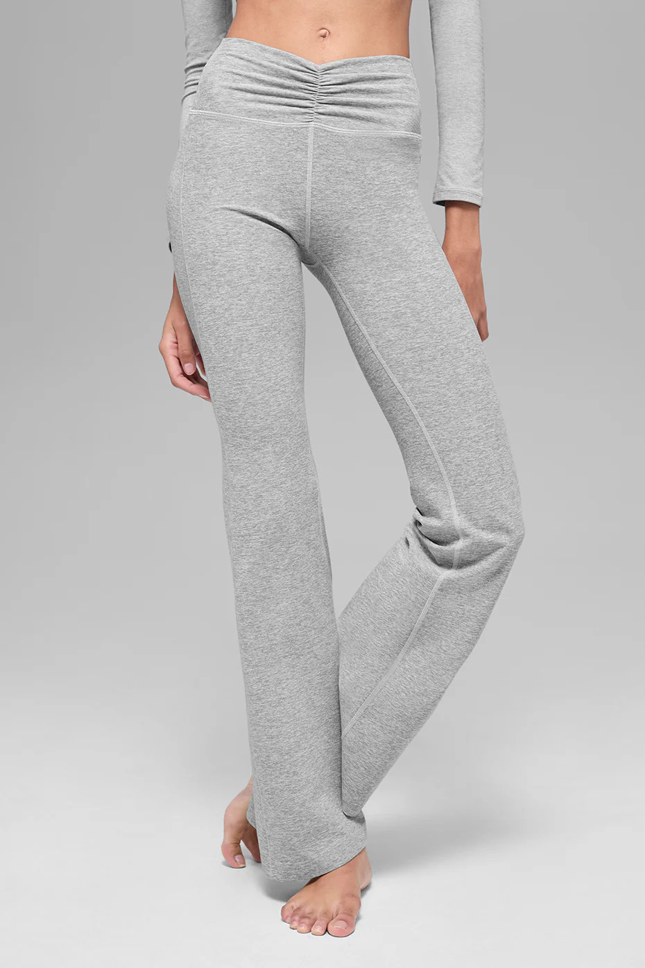 Alosoft Intuition High-Waist Bootcut Leggings in Athletic Heather Grey, Size: XS | Alo Yoga (US)