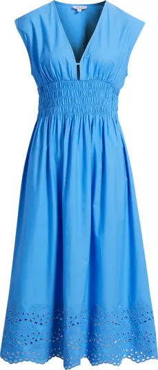 Rails Roxanne Eyelet Embroidered Cotton Midi Dress | Nordstrom | Nordstrom