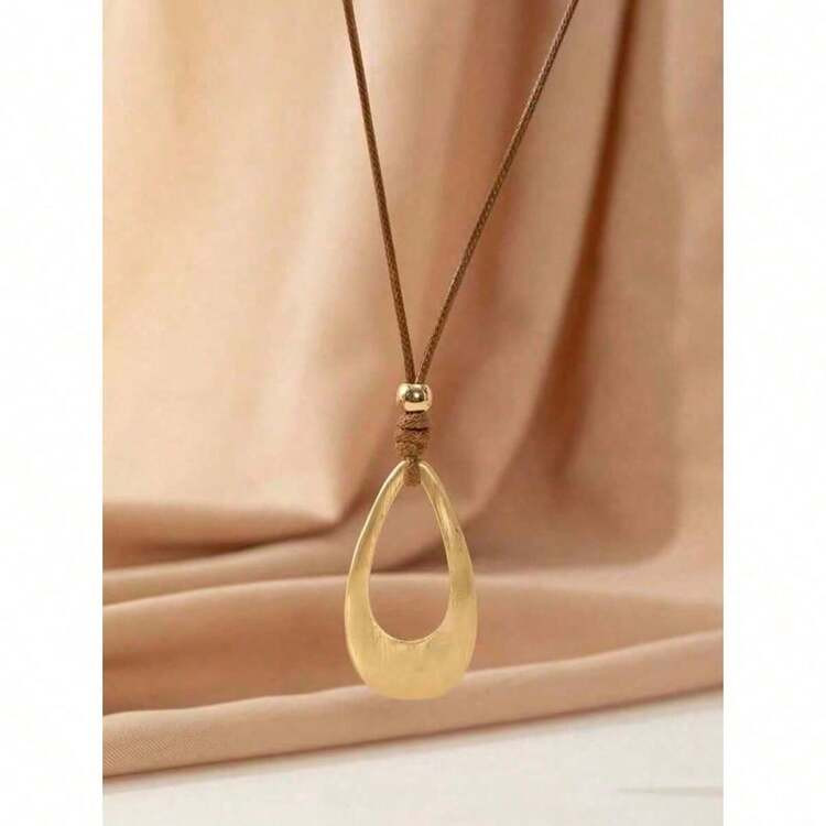 Hegaze 1 Piece Vintage Teardrop Pendant Women's Necklace | SHEIN
