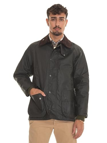 Barbour Mens Border Wax Coat, 36, Green | Amazon (US)
