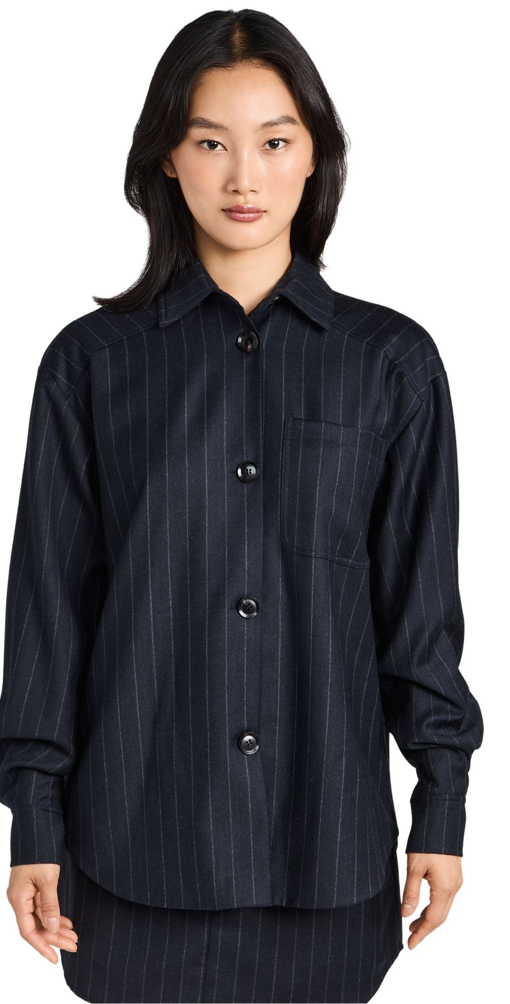 Marissa Webb Lou Pinstripe Shirt Jacket | Shopbop | Shopbop