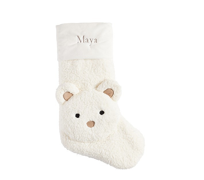Sherpa Cozy Critter Christmas Stocking Collection | Pottery Barn Kids | Pottery Barn Kids