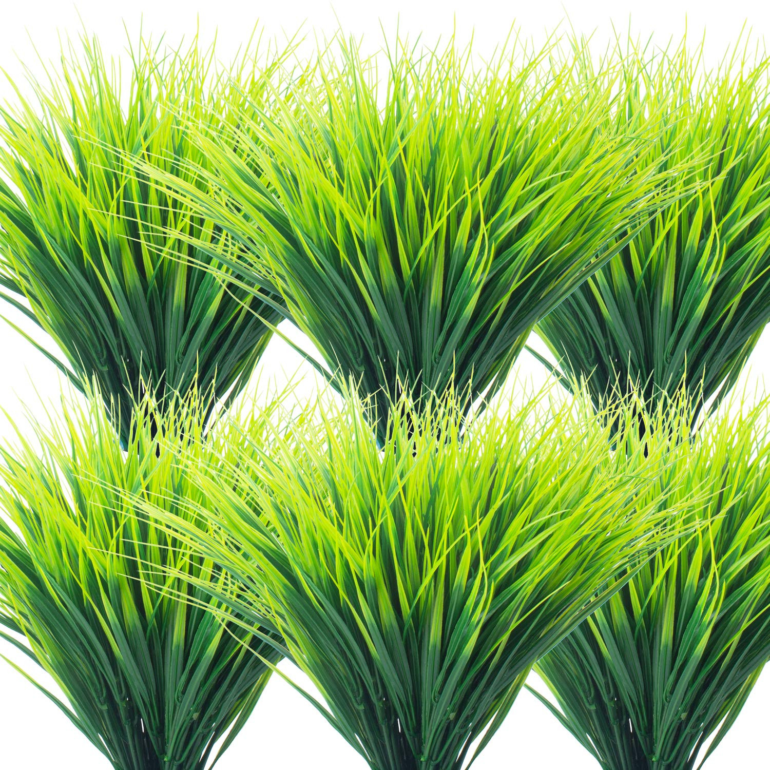 20 Bundles Artificial Outdoor Plants, Fake Wheat Grass Greenery Shrubs UV Resistant Faux Plastic ... | Amazon (US)