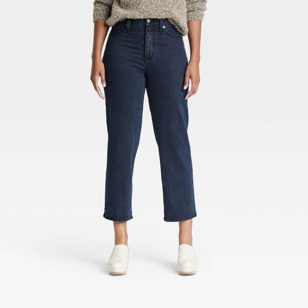 Women's Super-High Rise Straight Fit Cropped Jeans - Universal Thread™ | Target