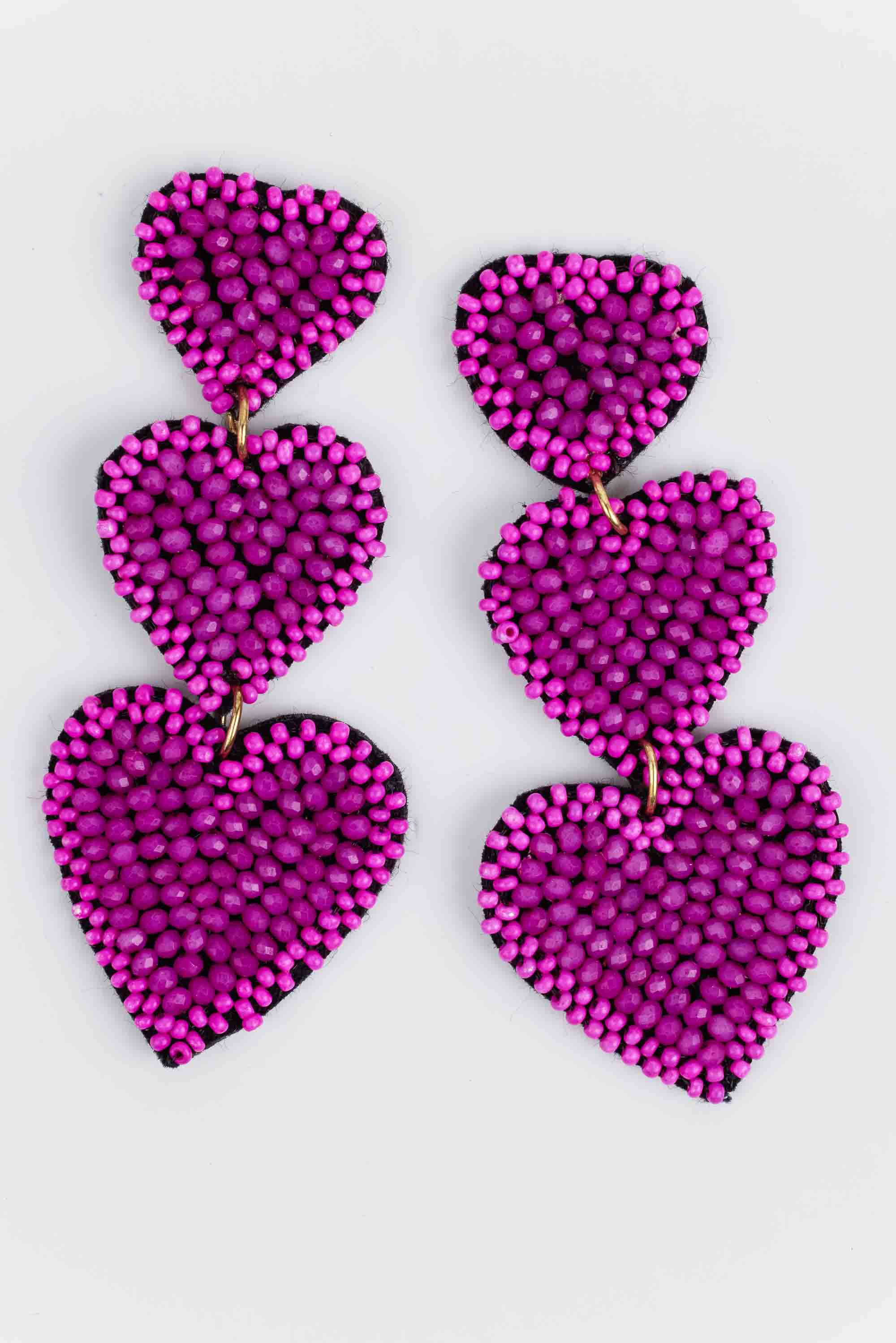 Aimee Heart Drop Earrings | Avara