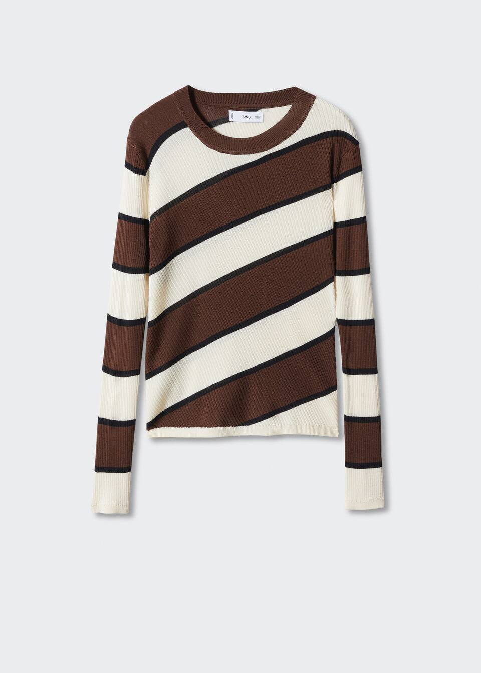 Striped rib sweater -  Women | Mango United Kingdom | MANGO (UK)