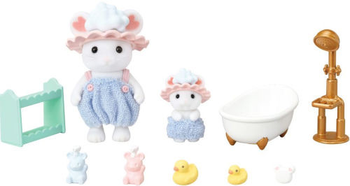 Calico Critters Bath Time Bubble Siblings, Dollhouse Playset with 2 Figures and Accessories | Barnes & Noble