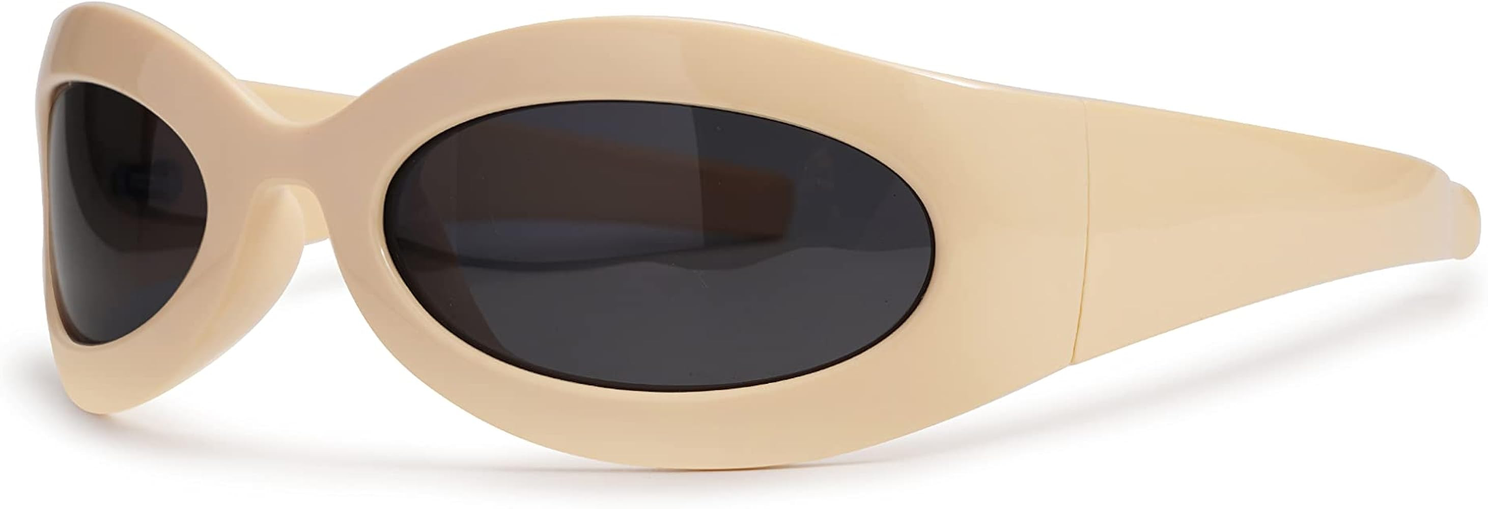 VANLINKER Trendy Wrap Around Sunglasses Womens Mens Fashion Oval Thick Chunky Shades Swift Sporty... | Amazon (US)