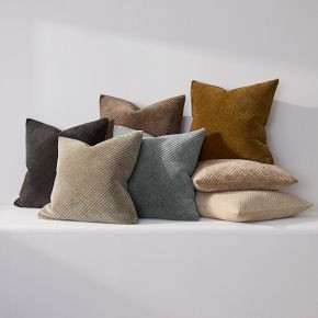 Corded Bias Velvet Pillow Cover | West Elm (US)