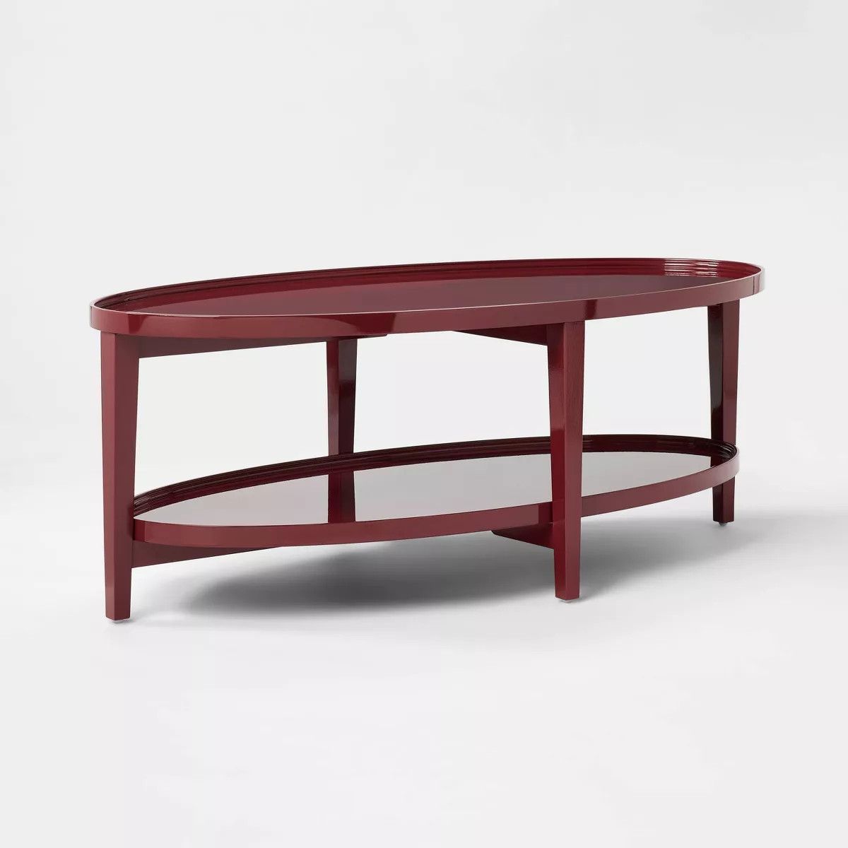 Coffee Table Lacquer Finish Dark Red - Threshold™ designed with Studio McGee | Target