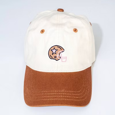 Football Helmet Hat - Frasier Sterling Cream/Brown | Target