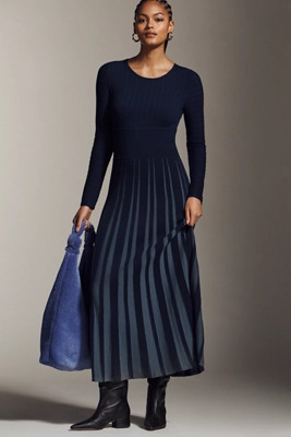 Mare Mare Long-Sleeve Slim Sweater Maxi Dress | Anthropologie (US)