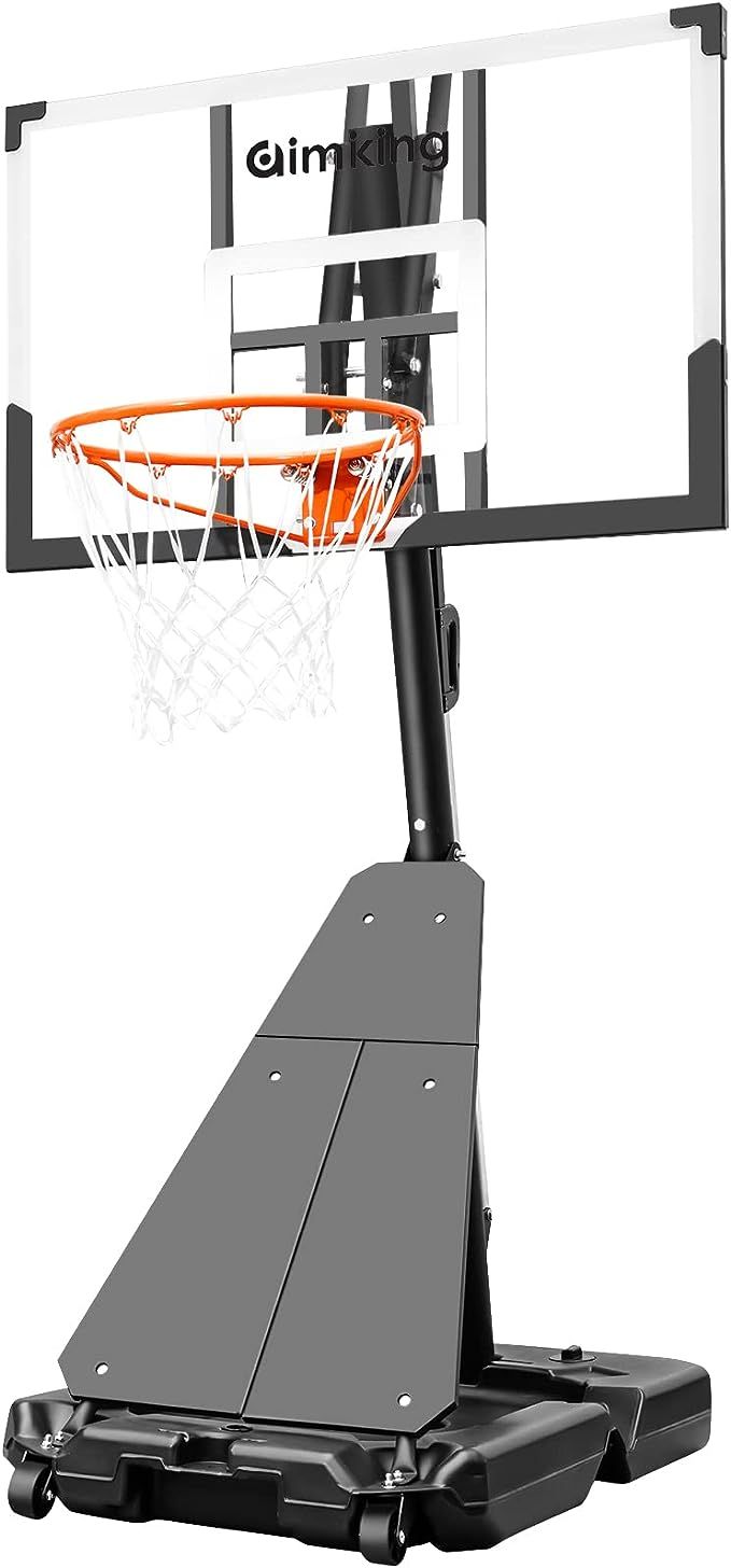 Portable Basketball Hoop Outdoor System with 44 Inch Shatterproof Backboard, 4.8FT-10FT Height Ad... | Amazon (US)