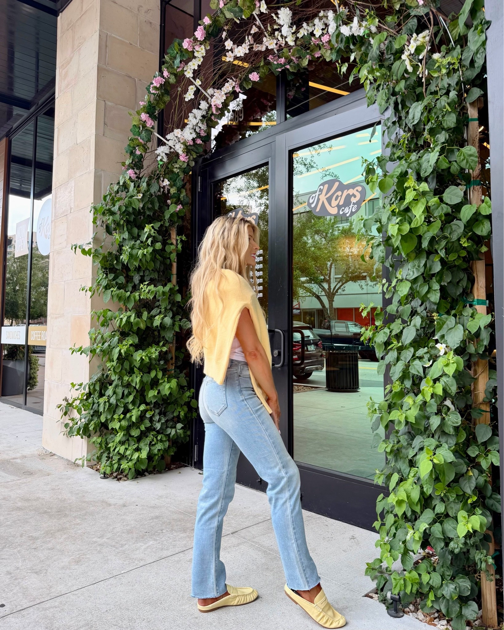 Styled these butter yellow mules from @Steve Madden US  with highwaisted jeans + a matching butter yellow sweater for a casual spring or summer outfit. 

fashion trends 2026, butter yellow outfit, summer shoes, summer jeans outfit, highrise jeans, summer sweater outfit, casual outfit, straight jeans, summer mules

#LTKootd #LTKSeasonal #LTKWorkwear