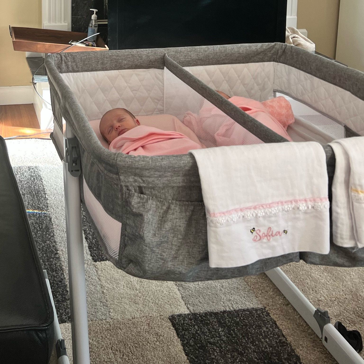 Twin bassinet has been life saving!