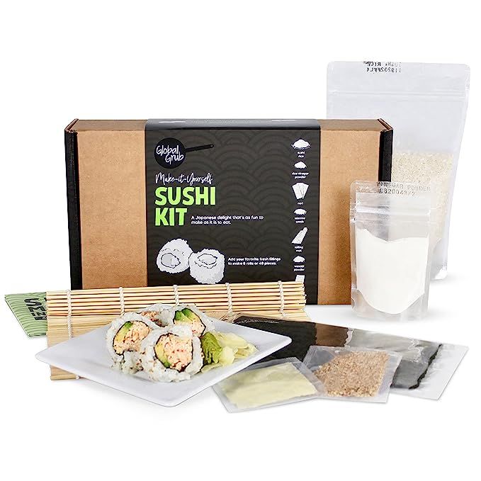 Global Grub DIY Sushi Making Kit - Sushi Kit Includes Sushi Rice, Nori Sushi Seaweed, Rice Vinega... | Amazon (US)