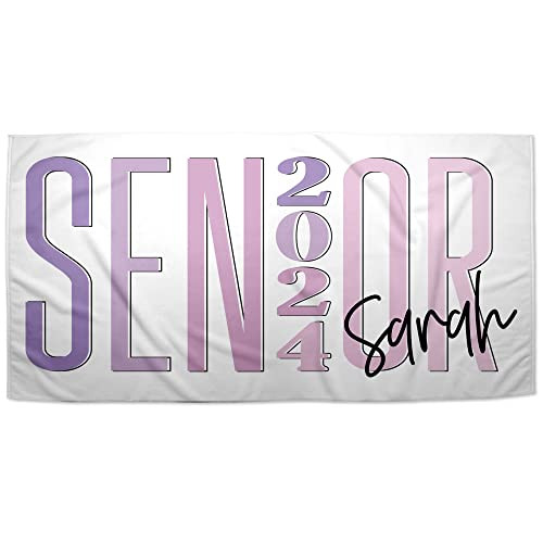 Girls Love A Monogram Senior Graduation Personalized Beach Towels for Adults, Monogrammed Custom Graduation Swimming Towels for Adults (Senior Graduation, Adult) | Amazon (US)