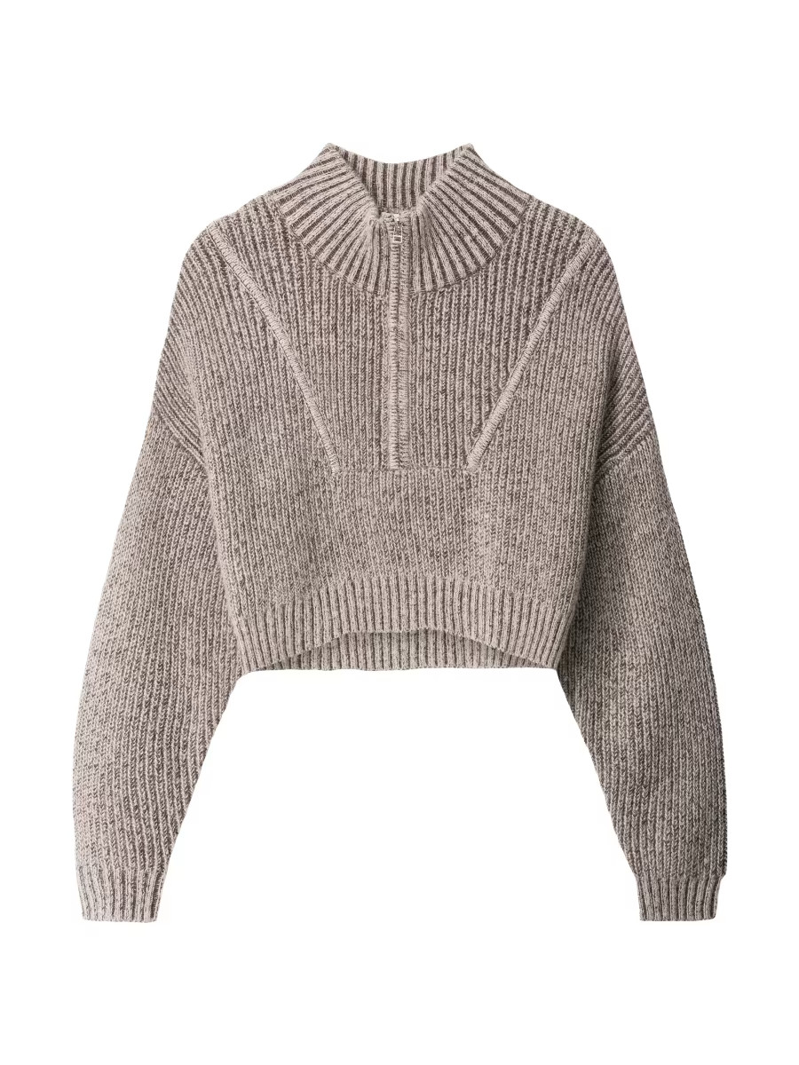 Hampton Half-Zip Crop Sweater | Saks Fifth Avenue