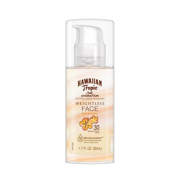 Hawaiian Tropic Silk Hydration Weightless Face Sunscreen - SPF 30 - 1.7oz | Target