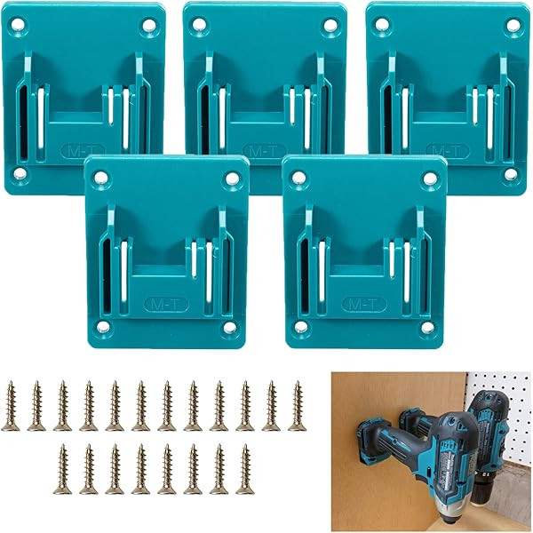 Amazon.com: 5 Pack Battery Holder for Makita 18V Battery Mounts Dock Holder Fit for BL1860 BL1850 BL | Amazon (US)