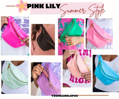 Cute Pink Lily Belt Bags. Were $26.00, now SOME are only $12.00 while supplies last. 
Perfect dupe for the Lulu Belt Bag. Great colors to match everything you own!! Totally a closet staple this summer! 
Belt bag, Fanny pack, under $30, looks like Lululemon, YoumeandLupus, bag

#LTKitbag #LTKstyletip #LTKSeasonal
