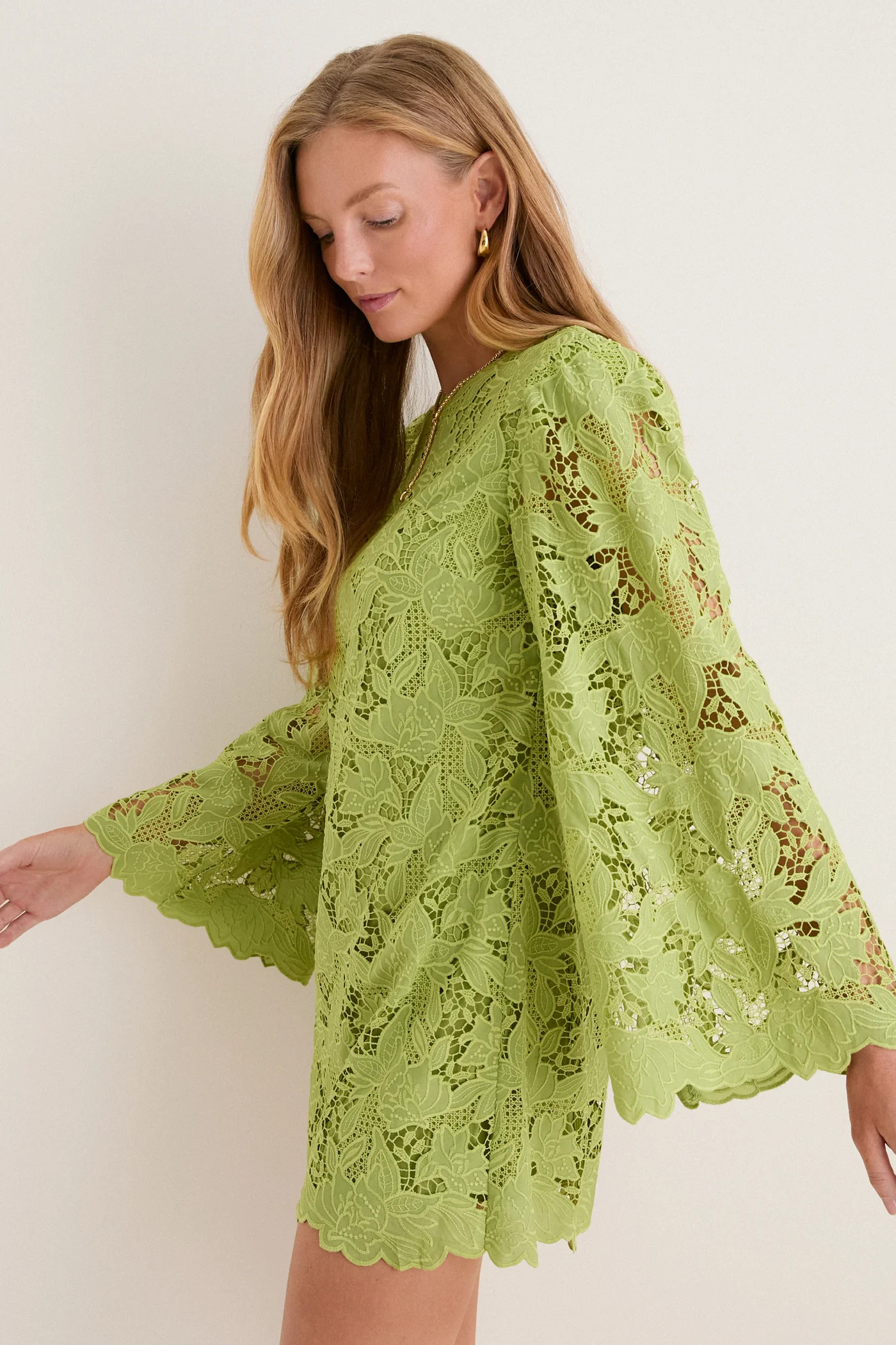 Olive Lace Livvy Mini Dress | Tuckernuck (US)